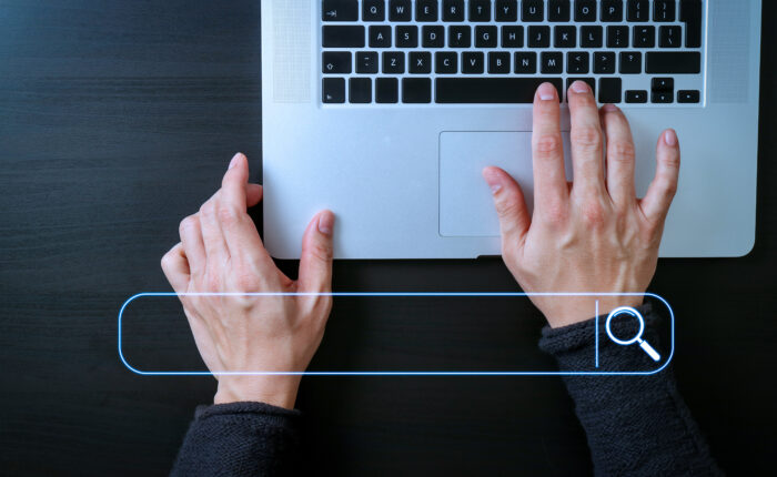 cyber security internet and networking concept.Businessman hand